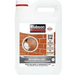 RUBSON Revêtement D'étanchéité Et Imperméabilisant Murs Extérieurs Et Toitures 5L Transparent