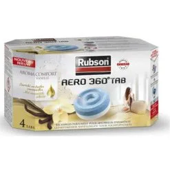 4 Recharges Absorbeur Humidité Vanille TAB Aero 360° RUBSON