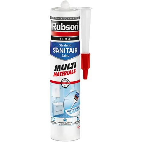 Mastic Sanitaire Rubson Multi Materials Gris Foncé Acrylique 280ml
