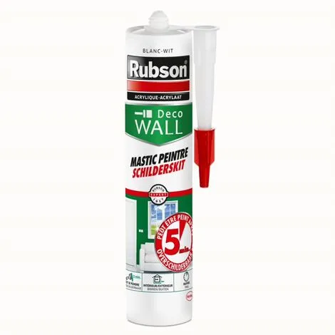 Kit De Peinture Rubson Au Mastic Acrylique Blanc 280 Ml