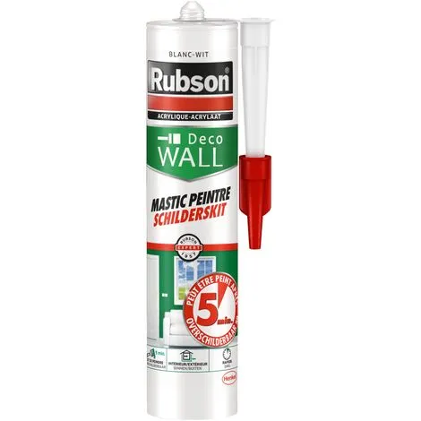 Kit De Peinture Rubson Au Mastic Acrylique Blanc 280 Ml – Image 2