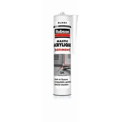 Mastic Acrylique Bâtiment RUBSON - 280 Ml - Blanc - 2622524