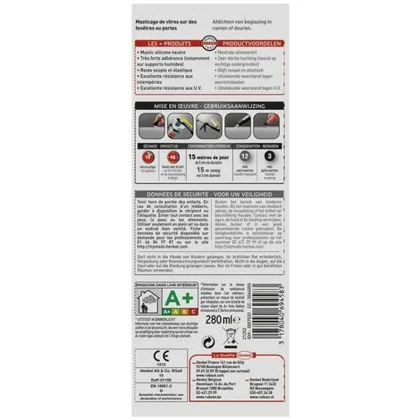 Rubson Mastic D'étanchéité Vitrier RUBSON Isolation 280 Ml Blanc – Image 3