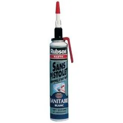 Mastic Sanitaire Rubson - Gachette 200 Ml - Blanc - Blanc