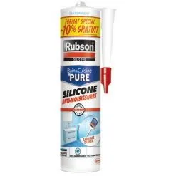 RUBSON - Mastic Bain Et Cuisine Transparent Cartouche 280ml + 10% Gr