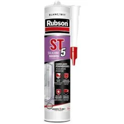 RUBSON Mastic Sanitaire ST5 Multi-usages Gris Moyen-300ml