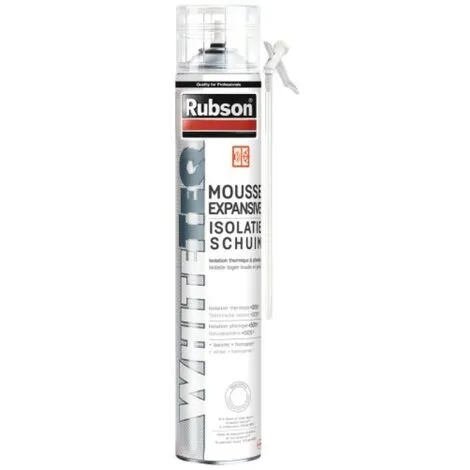 RUBSON Mousse Polyuréthane Autoexpansive Cartouche Manuelle White Teq Coloris Blanc Acier Carton De 12 Cartouches De 750 Ml - Blanc Acier – Image 2