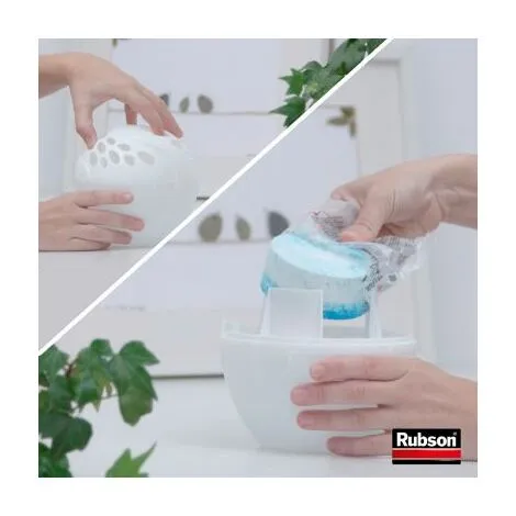 Rubson Absorbeur D'Humidité Sensation Pure, Déshumidificateur Discret Pour Petites Pièces De 10m², Absorbeur Anti-odeur & Anti-moisissures, 1 Appareil + 1 Recharge Neutre De 300 G – Image 4