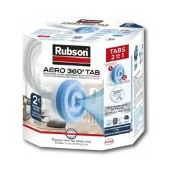 Rubson AERO 360° Recharges En Tabs Neutres Pour Absorbeur D'humidité, Recharges Pour Déshumidificateurs AERO 360° Ultra Absorbantes Et Anti Odeurs, 2 X 450 G