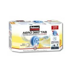 Rubson AERO 360° Recharges En Tabs Parfum Fleurs Sauvages, Recharges Pour Absorbeur D'humidité, Ultra Absorbantes Et Anti Odeurs, Recharge Pour Déshumidificateur, 4 X 450 G