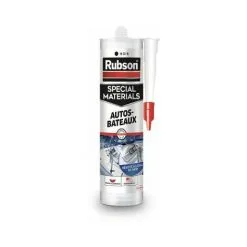 Rubson Mastic Special Materials Autos-Bateaux, Mastic Noir à Base De Silicone Pour Collages Et Réparations, Mastic étanche Pour Nombreux Matériaux, 280 Ml,mastic Noir; Silicone; Mastic étanche
