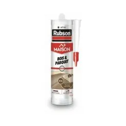 Rubson Maison Mastic Bois & Parquet Couleur Hêtre, Mastic Acrylique Pour Tous Supports Bois Et Maçonnerie, Joints Pour Intérieur Et Extérieur, 280 Ml