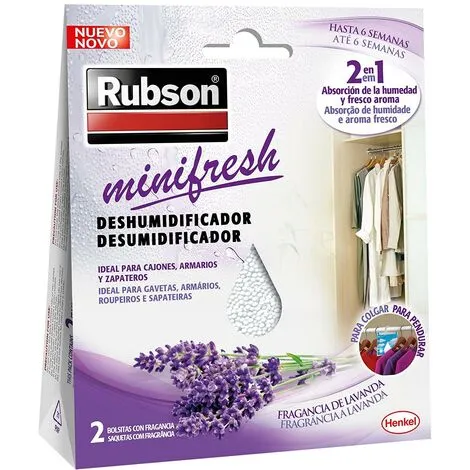 Déshumidificateur D'armoire Rubson 2 X 50 G Parfumé à La Lavande