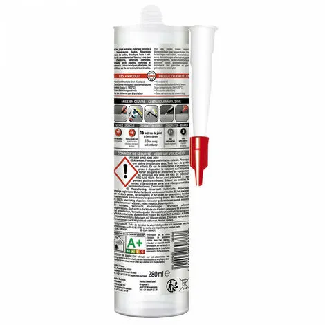 Mastic Hautes Températures Noir 280ml RUBSON – Image 2