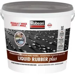 Rubson Revêtement D'étanchéité Toitures Plates 10L | Couleur: Gris - Conditionnement: 10L - Gris